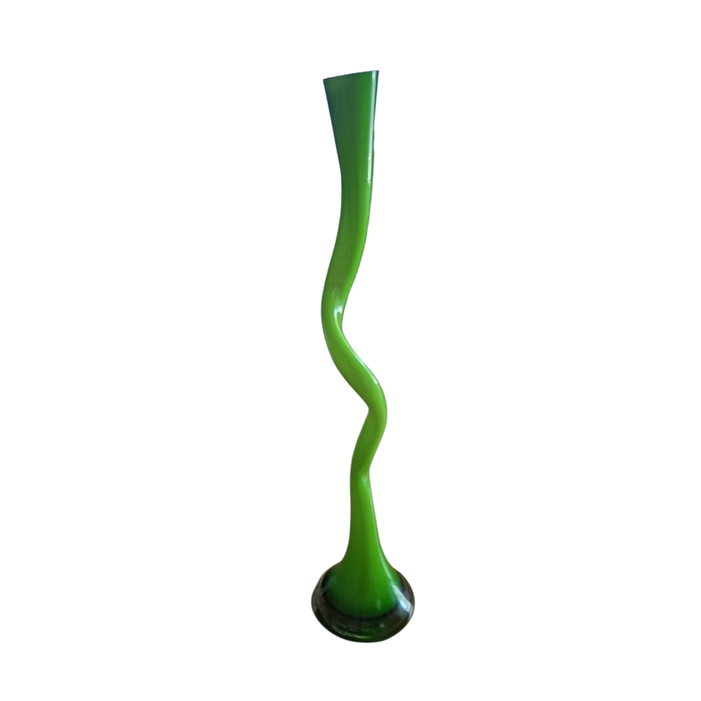 Vintage Norman Coppenhagen Green Swing Glass Vase - Picture 3 of 12